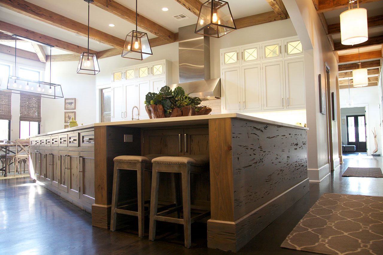 Cypress kitchen island